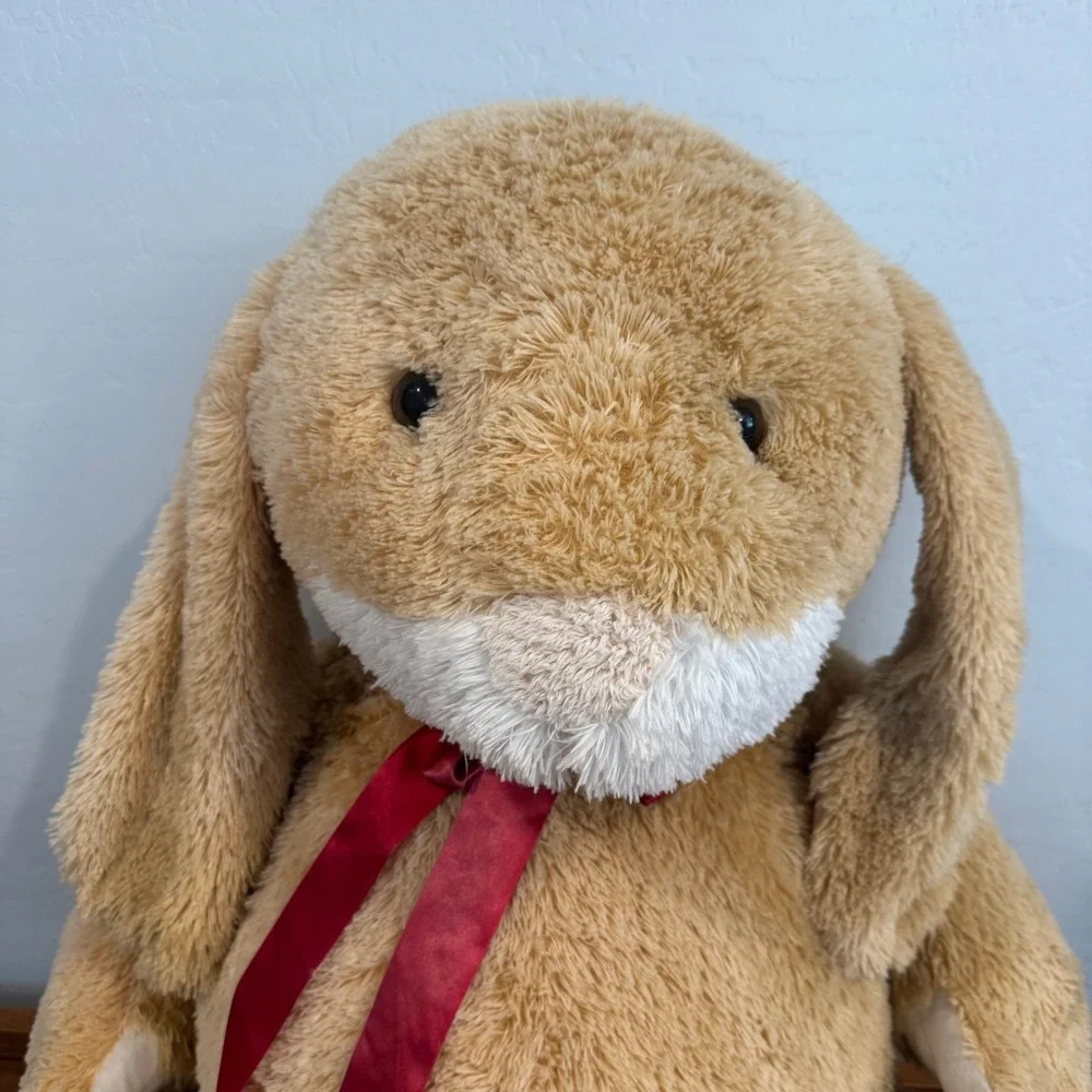 Melissa & Doug Giant Stuffed Animal Bunny Kids 37in Tan Excellent Jumbo Plush